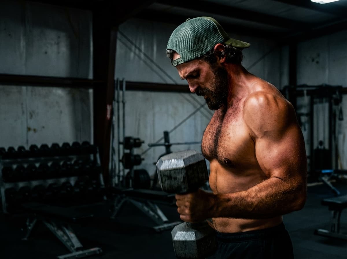 Christopher Walker training in a gym